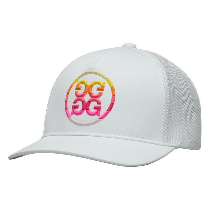 Gfore Gradient Circle G's Cotton Twill Trucker Golf Cap Snow - SP25 Women