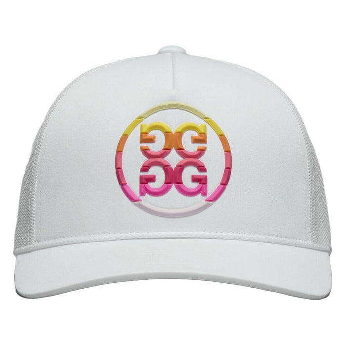 Gfore Gradient Circle G's Cotton Twill Trucker Golf Cap Snow - SP25 Women