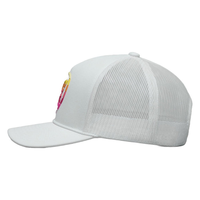 Gfore Gradient Circle G's Cotton Twill Trucker Golf Cap Snow - SP25 Women