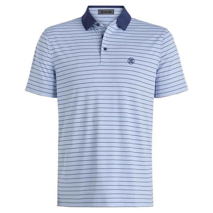 Gfore Herringbone Stripe Tech Jersey Golf Polo (with Gfore Emblem) Willow - SP26 Men