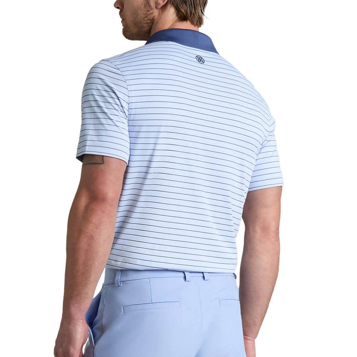 Gfore Herringbone Stripe Tech Jersey Golf Polo (with Gfore Emblem) Willow - SP26 Men