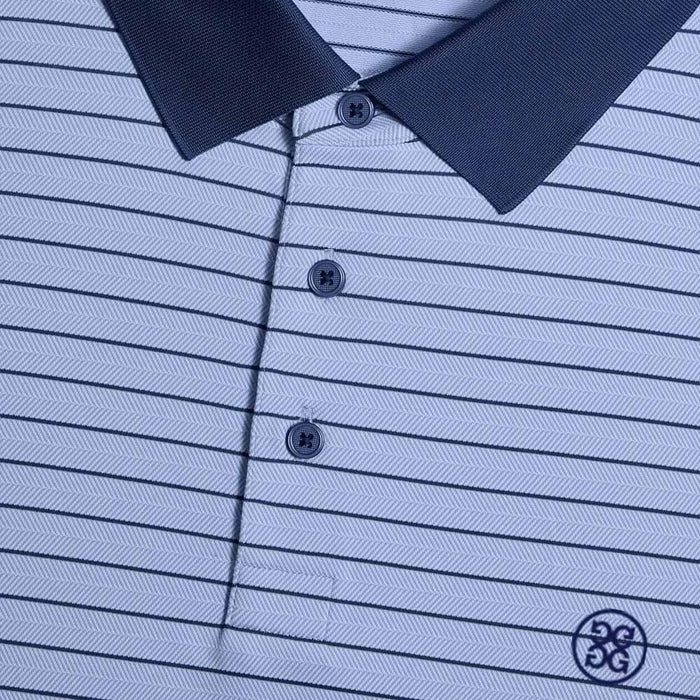 Gfore Herringbone Stripe Tech Jersey Golf Polo (with Gfore Emblem) Willow - SP26 Men
