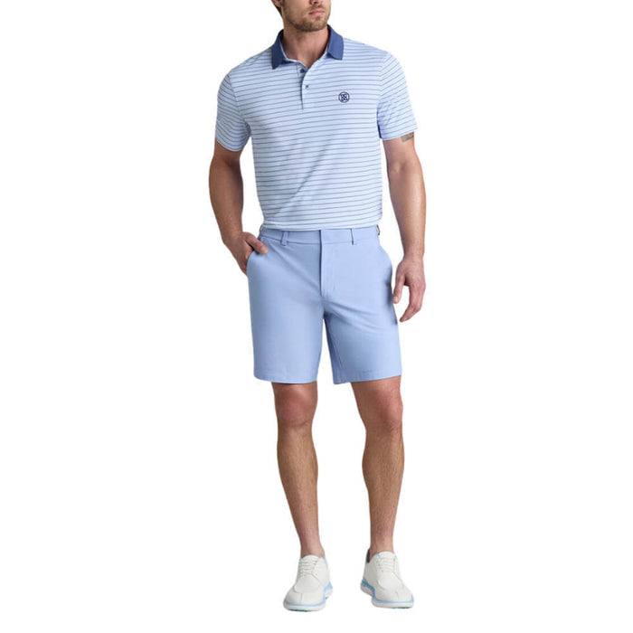 Gfore Herringbone Stripe Tech Jersey Golf Polo (with Gfore Emblem) Willow - SP26 Men