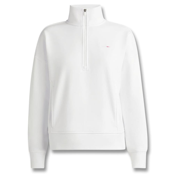 Gfore I Hate French Terry Quarter Zip Golf Pullover Snow - SP24 Women