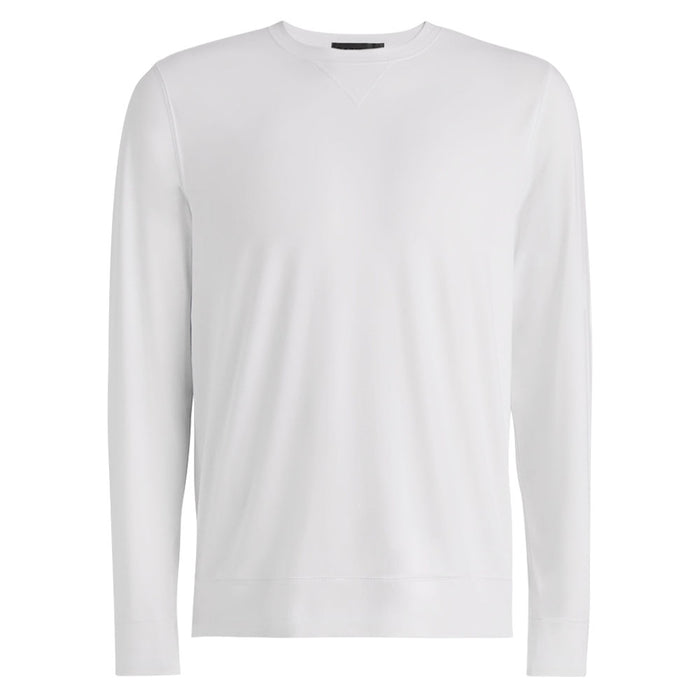 Gfore Luxe Crewneck Mid Layer Golf Sweater Snow - SP24