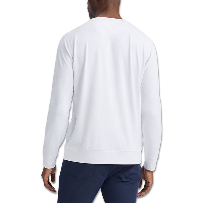 Gfore Luxe Crewneck Mid Layer Golf Sweater Snow - SP24