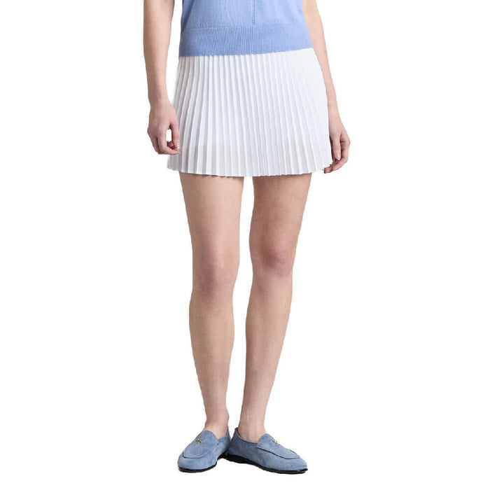 Gfore Micropleat Stretch Woven Highwaisted Golf Skort (with Gfore Emblem) Snow - SP26 Women