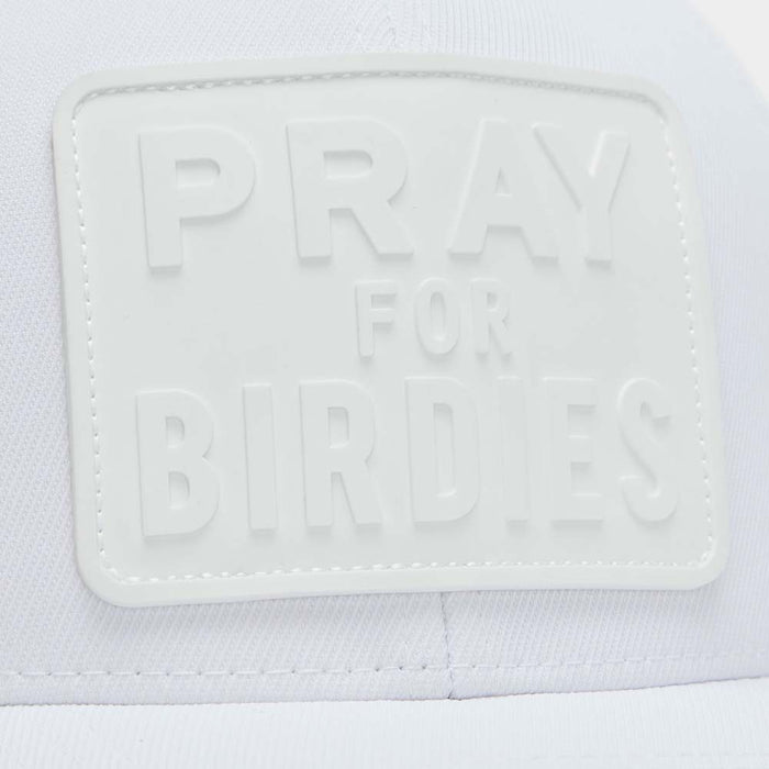 Gfore Monochrome Pray for Birdies Stretch Twill Golf Cap Snow - FA24