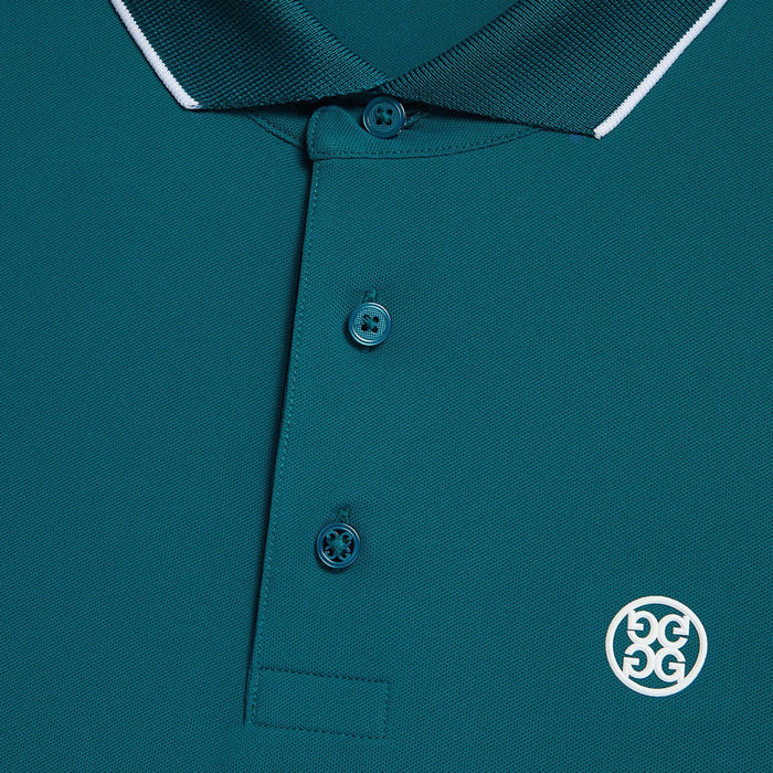Gfore Rib Collar Tech Pique Golf Polo Spruce - SP24