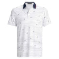 Gfore Script Stripe Tech Jersey Golf Polo Snow - FA24