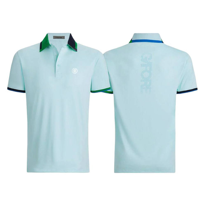 Gfore Silky Pique Contrast Banded Sleeve Golf Polo Daybreak - FA24 Men