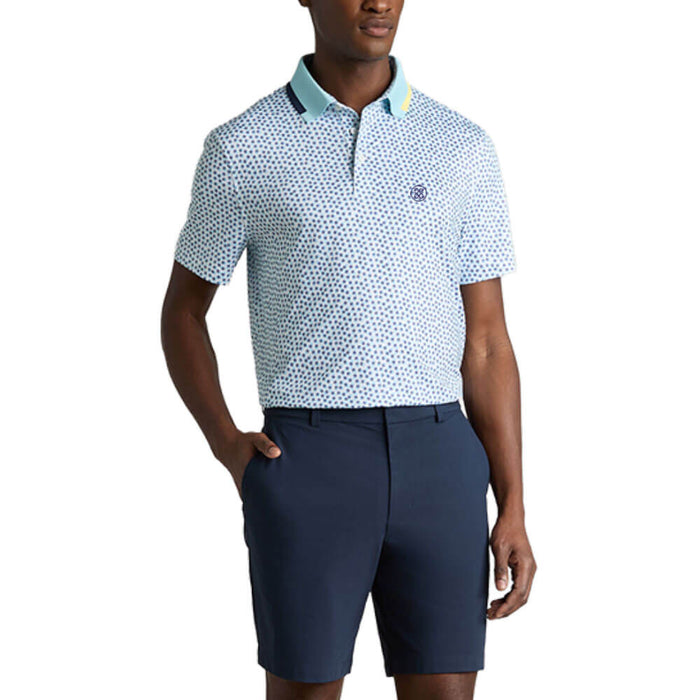 Gfore Triple/G Tech Jersey Golf Polo (with Gfore Emblem) Snow/Cenote - SP26 Men