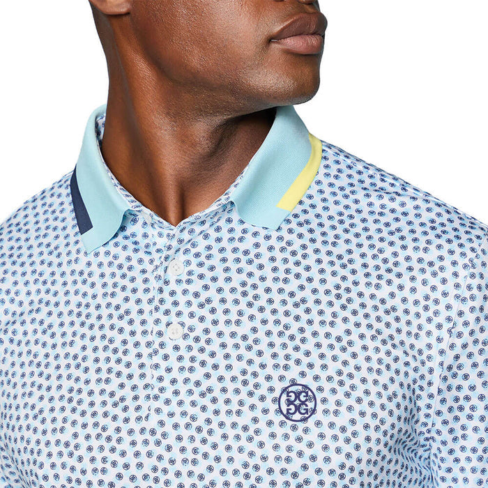 Gfore Triple/G Tech Jersey Golf Polo (with Gfore Emblem) Snow/Cenote - SP26 Men