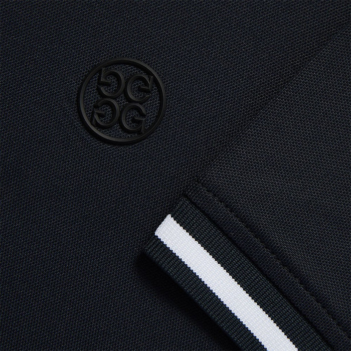 Gfore Two Tone Banded Sleeve Tech Pique Golf Polo Onyx - 23 Men