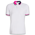 Gfore Two Tone Banded Sleeve Tech Pique Golf Polo Snow - 23 Men