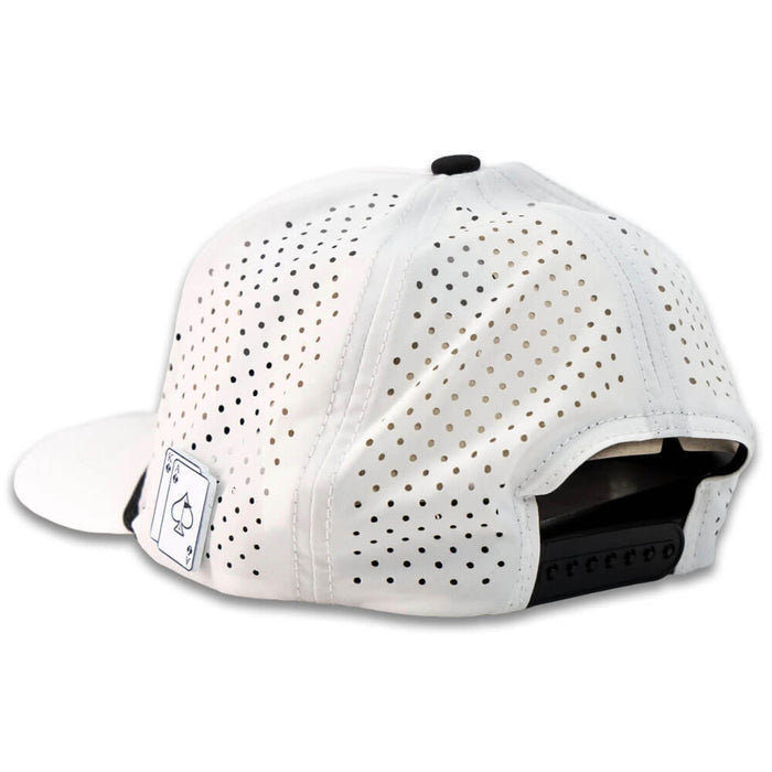 Golfio - Pins & Aces Ace/King Perforated Rope Golf Cap White - 26 Men