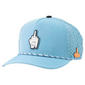Golfio - Pins & Aces Middle Finger Perforated Rope Golf Cap Baby Blue - 26 Men