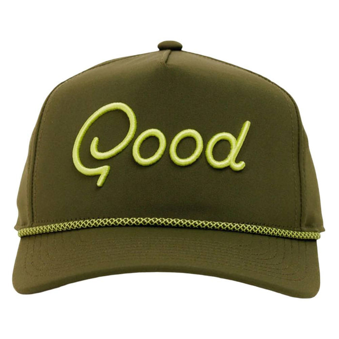 GoodGood Golf Isle Rope Golf Cap Hunter Green/Yellow - SU25 Men