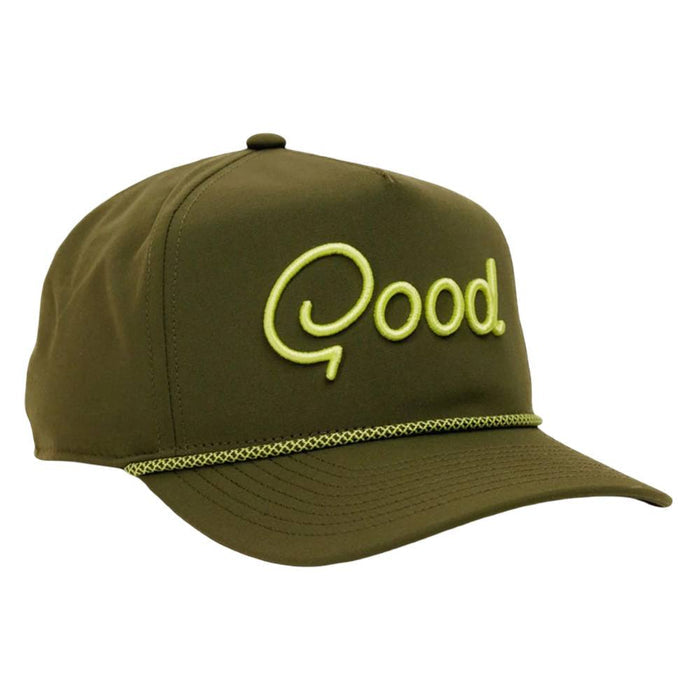 GoodGood Golf Isle Rope Golf Cap Hunter Green/Yellow - SU25 Men