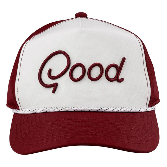 GoodGood Golf Maroon Rope Golf Cap White/Burgundy - FA25 Men