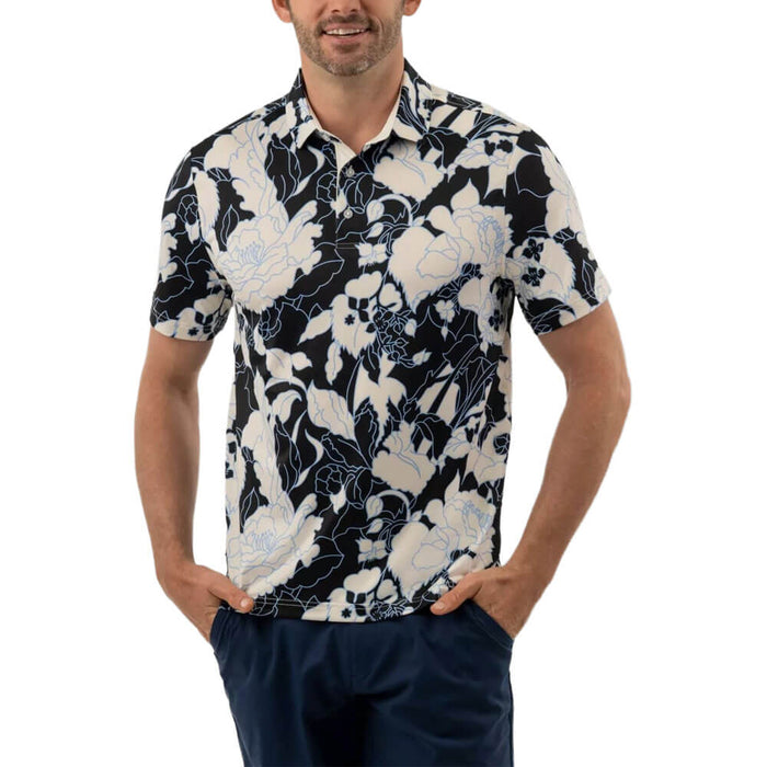 GoodGood Golf Pivot Petal Golf Polo Black/Sand - 26 Men