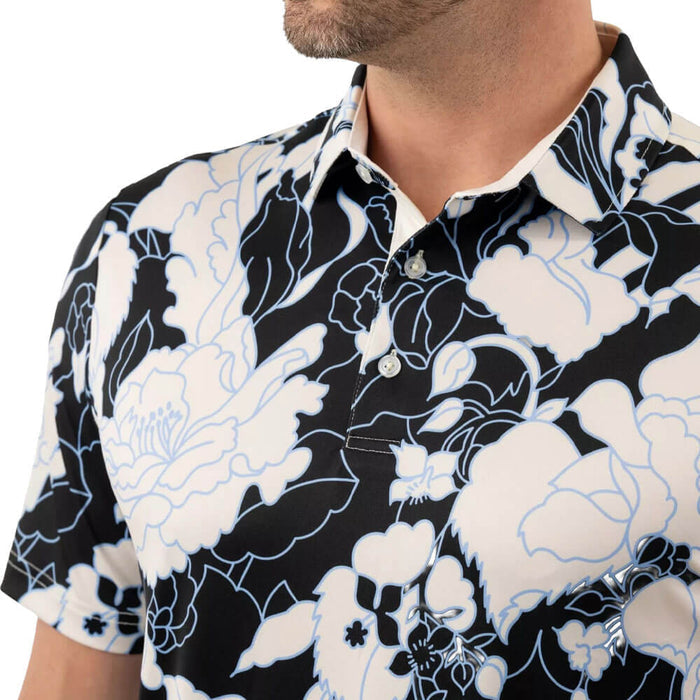 GoodGood Golf Pivot Petal Golf Polo Black/Sand - 26 Men