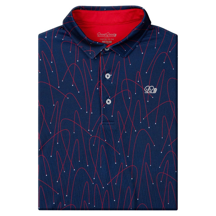 GoodGood Golf Tracer Golf Polo Navy - FA25 Men