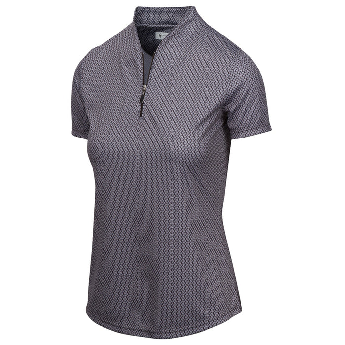 Greg Norman ML75 2Below Micro Paisley Zip Golf Pullover Black - SS19 Women