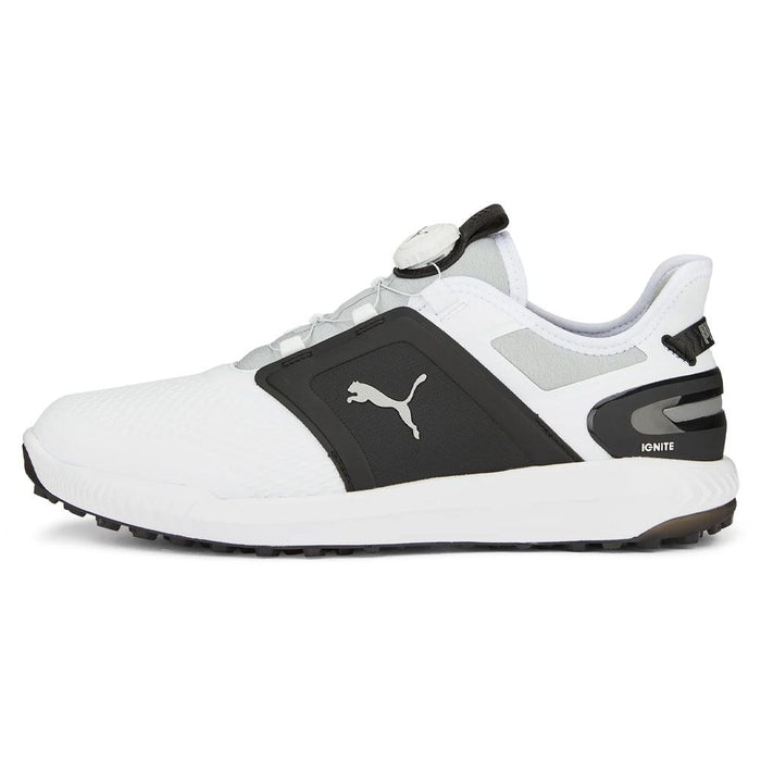 PUMA Ignite Elevate Disc Spikeless Golf Shoes White/Black/Silver - 24 Men