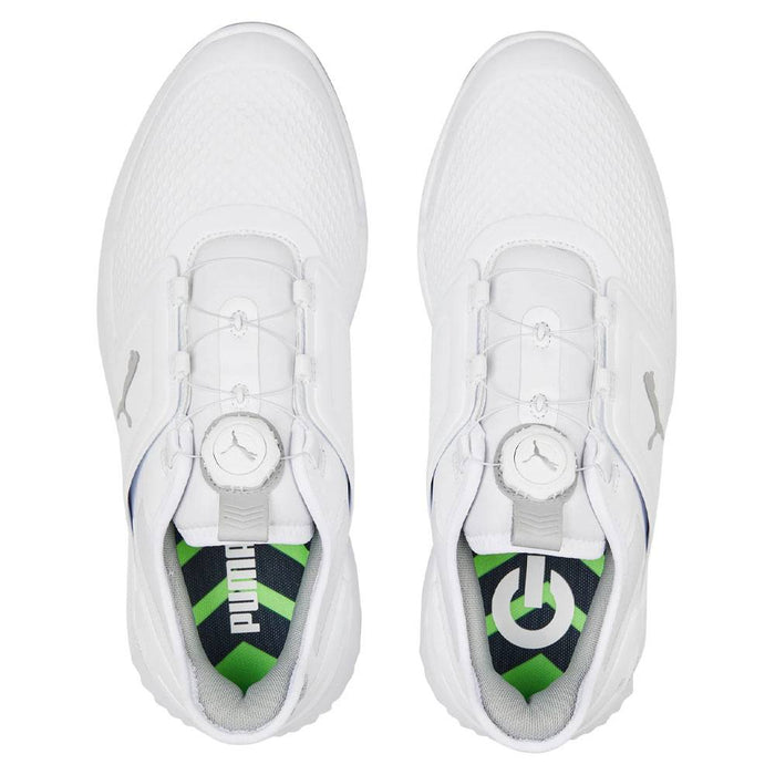 PUMA Ignite Elevate Disc Spikeless Golf Shoes White/Silver - 24 Men
