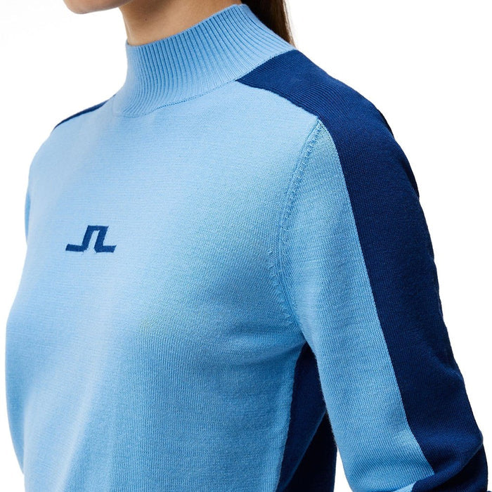 J.Lindeberg Adeline Knitted Golf Sweater Little Boy Blue - FW23 Women