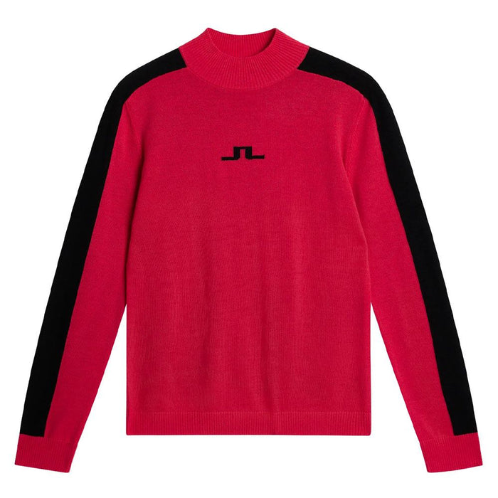 J.Lindeberg Adeline Knitted Golf Sweater Rose Red - FW23 Women