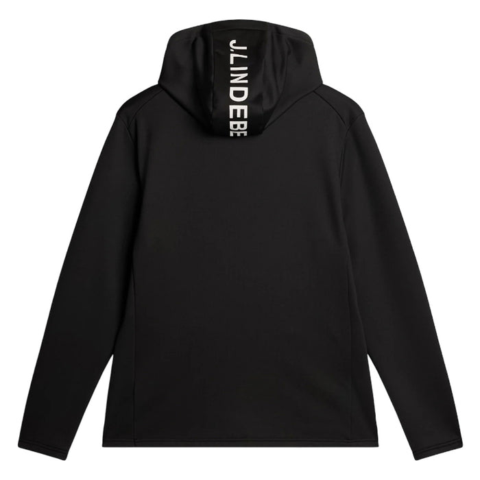 J.Lindeberg Aerial Full Zip Hood Golf Jacket Black - FW25 Men