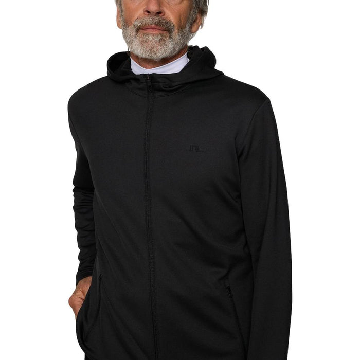 J.Lindeberg Aerial Full Zip Hood Golf Jacket Black - FW25 Men