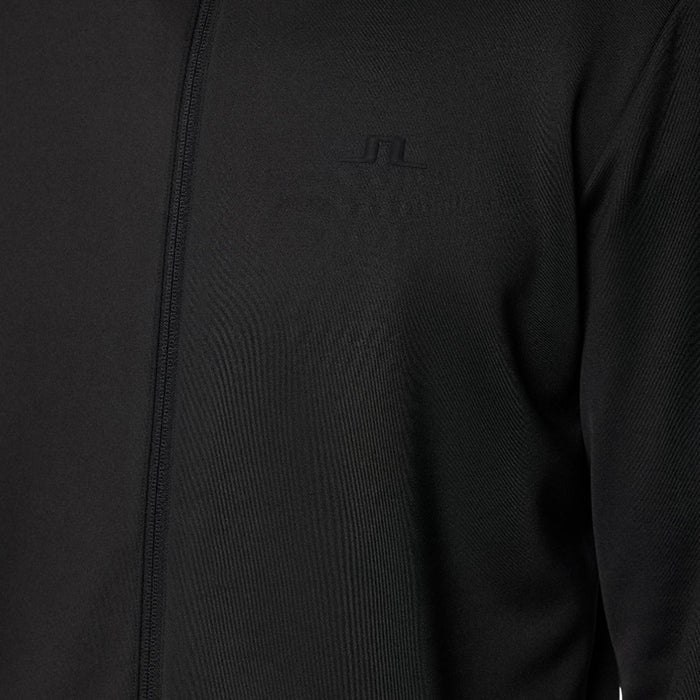 J.Lindeberg Aerial Full Zip Hood Golf Jacket Black - FW25 Men
