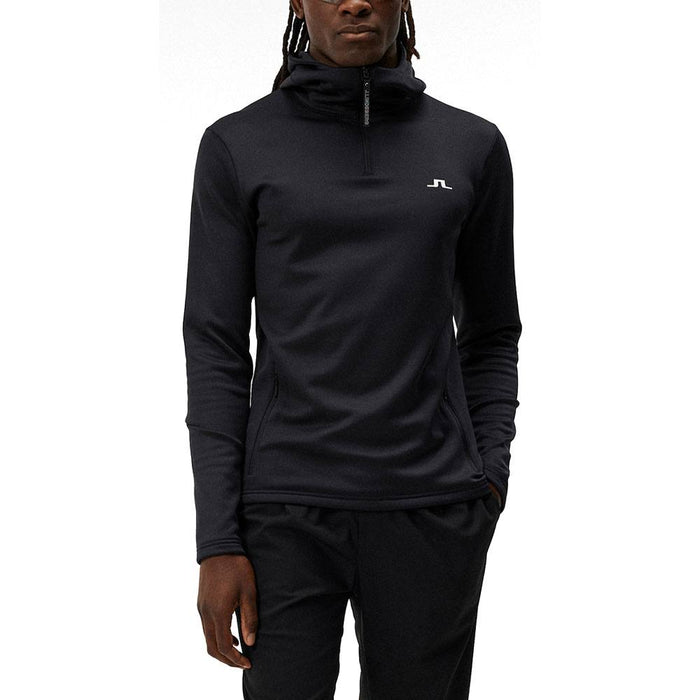 J.Lindeberg Aerial Quarter Hood Golf Jacket Black - 23 Men