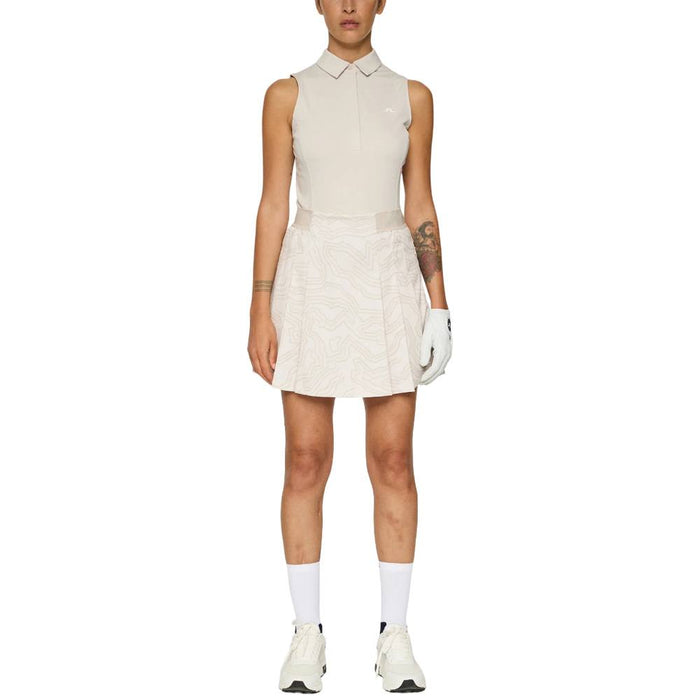 J.Lindeberg Alesia Print Golf Skirt Topo Moonbeam L - FW25 Women