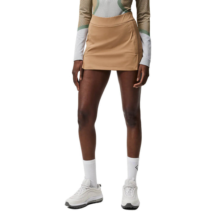 J.Lindeberg Amelie Golf Skirt Tiger Brown - 23 Women