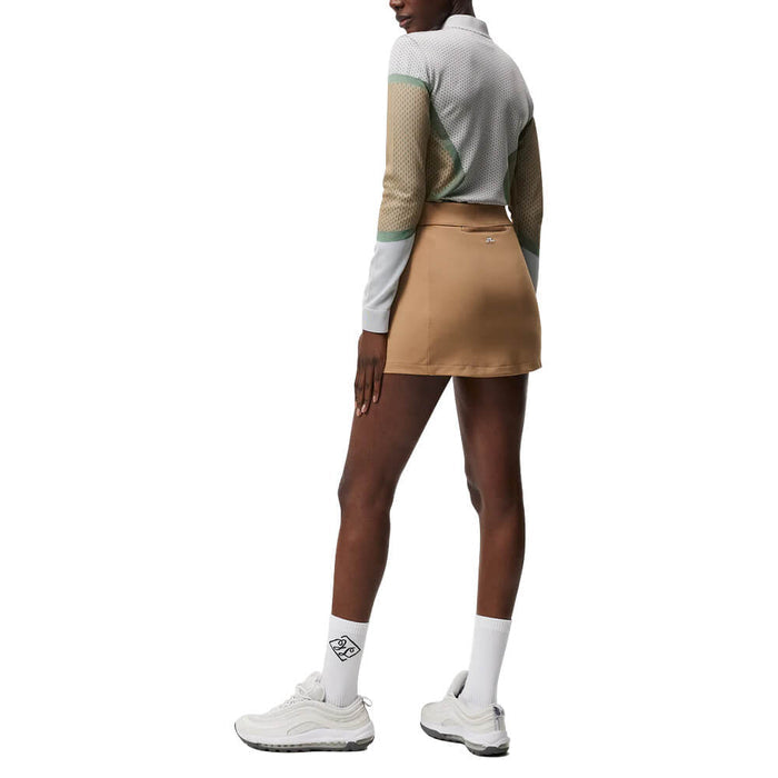 J.Lindeberg Amelie Golf Skirt Tiger Brown - 23 Women