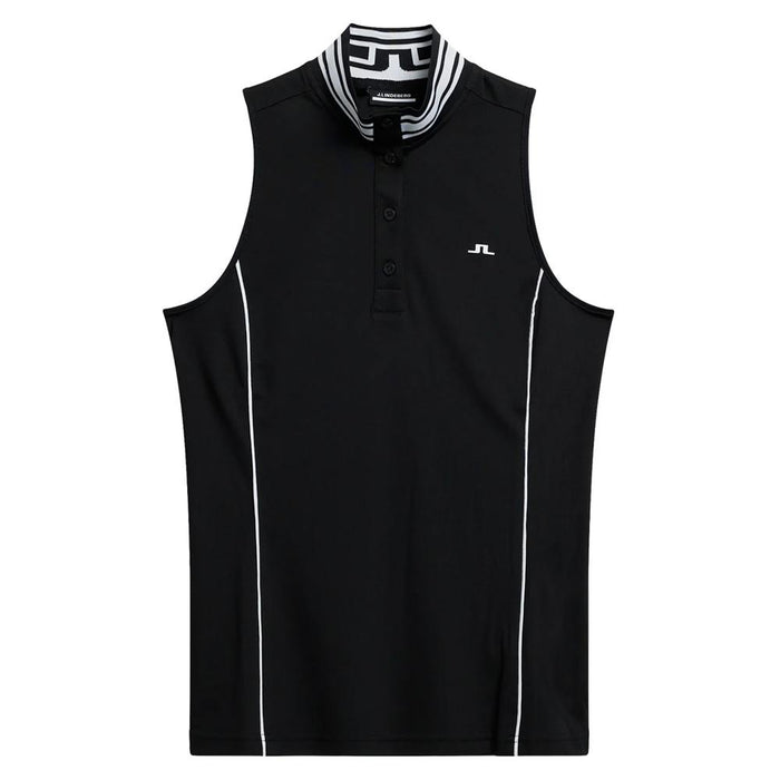 J.Lindeberg Bettina Sleeveless Golf Polo Black - FW23 Women