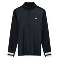 J.Lindeberg Danny Debossed Mid Layer Golf Pullover Black - SS23