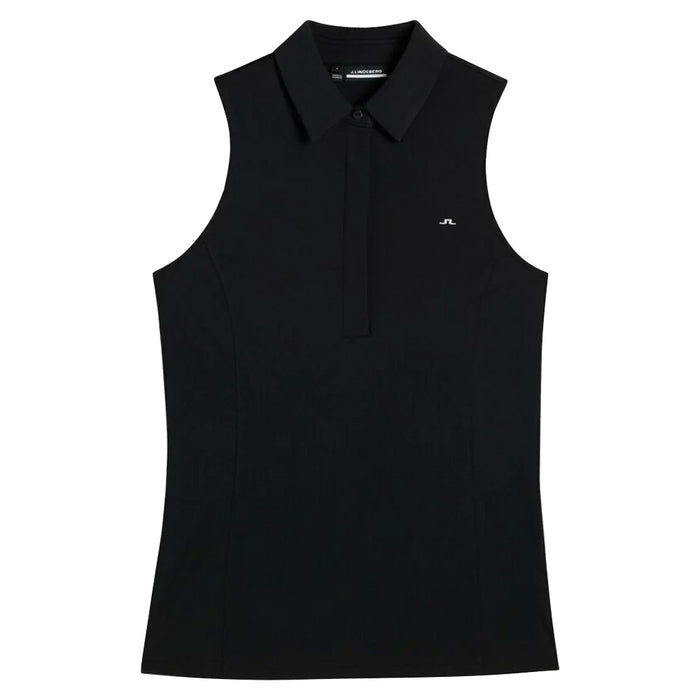 J.Lindeberg Dena Sleeveless Golf Polo Black - SS23 Women
