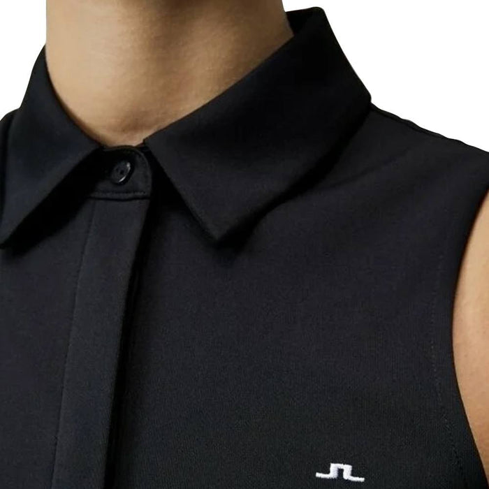 J.Lindeberg Dena Sleeveless Golf Polo Black - SS23 Women