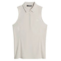 J.Lindeberg Dena Sleeveless Golf Polo Light Grey Melange - SS25 Women
