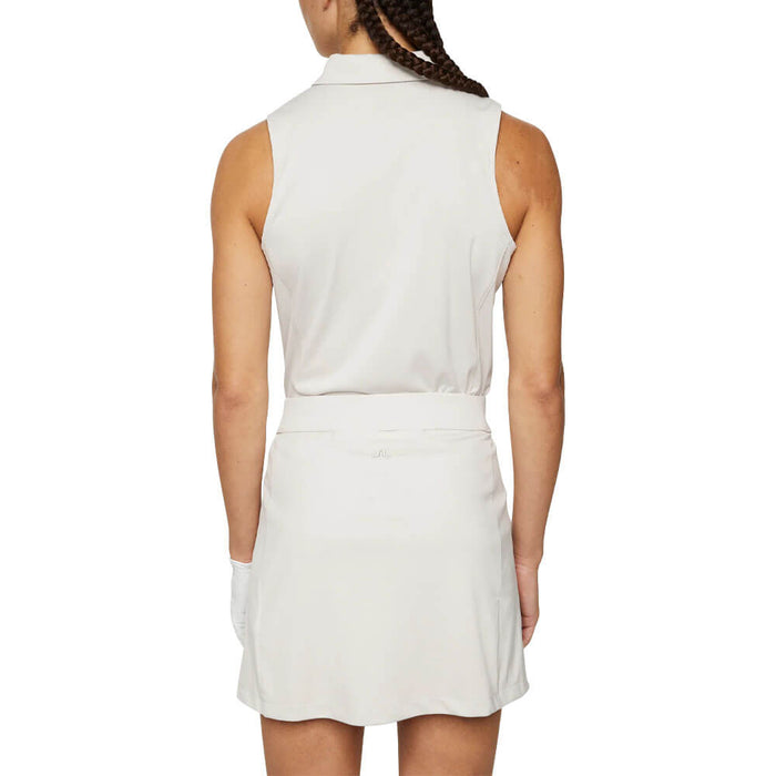 J.Lindeberg Dena Sleeveless Golf Polo Light Grey Melange - SS25 Women
