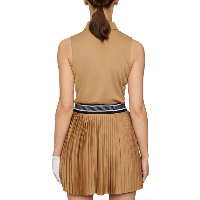 J.Lindeberg Dena Sleeveless Golf Polo Tigers Eye - SS25 Women