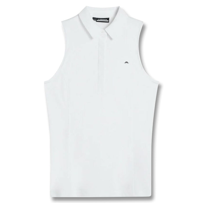 J.Lindeberg Dena Sleeveless Golf Polo White - SS23 Women