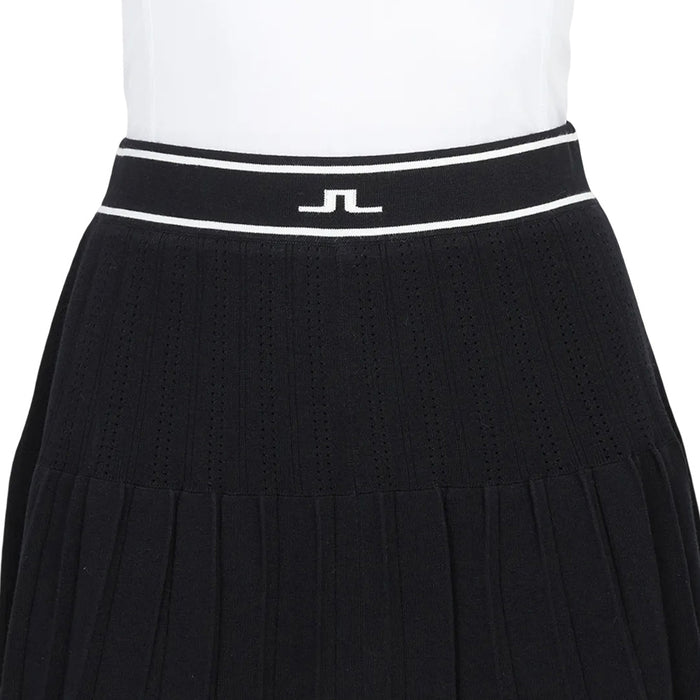 J.Lindeberg Eden Knitted Golf Skirt Black - FW25 Women