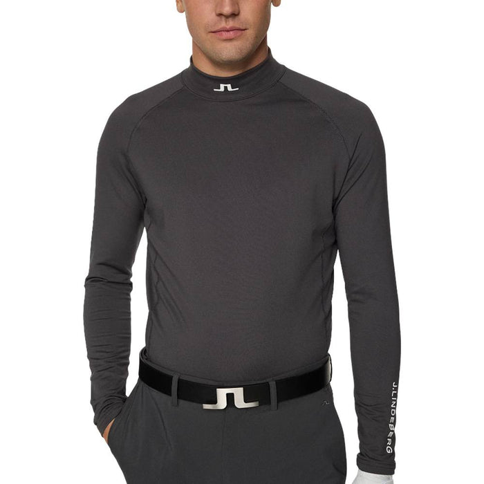 J.Lindeberg Ello Brushsed Top Golf Baselayer Asphalt - FW25 Men