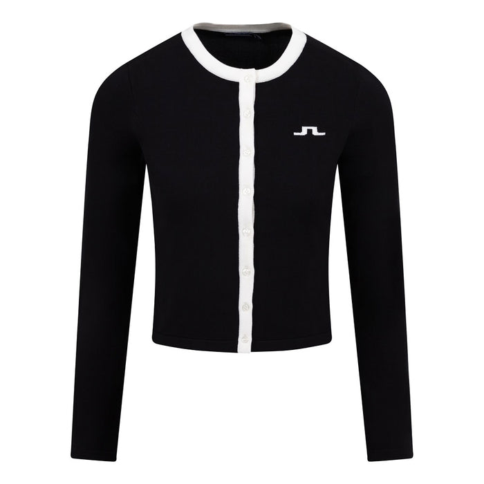 J.Lindeberg Freda Knitted Cardigan Golf Sweater Black - 23 Women